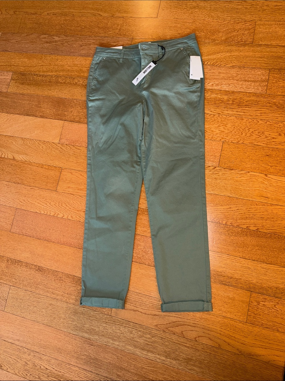 William Rast Olive Green Straight-Leg Jeans